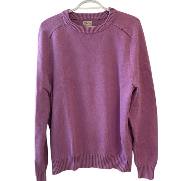 J.Crew Heritage Cotton Crewneck Sweater in a purple/lavender color - Picture 3 of 6